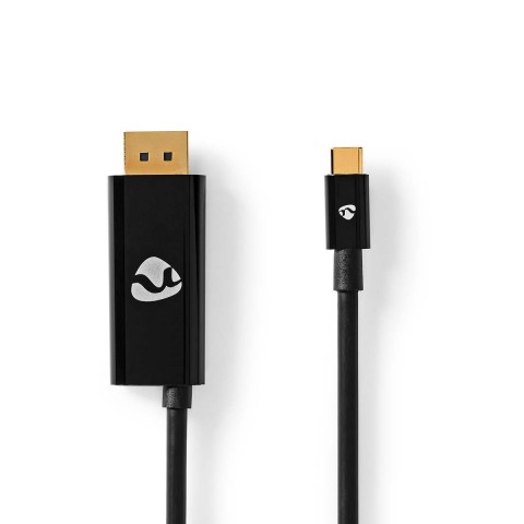 Laidas USB C 3.2 - DisplayPort (K-K) 2m Gold 8K v1.4 Ultra HD (30Hz) Nedis 